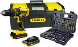 Stanley Fatmax 18 Li-2 Akku Bohrmaschine, 2 Akkus & 50-tlg. Zubehör bei DoIt Garden