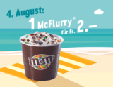 McDonalds Sommerhits: Heute McFlurry für CHF 2.-