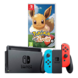 NINTENDO Switch Neon Blue/Red inkl. Pokémon: Let’s Go Evoli!