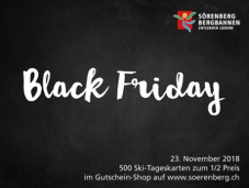 Ankündigung: Bergbahnen Sörenberg 50% Rabatt auf Tageskarten zum Black Friday