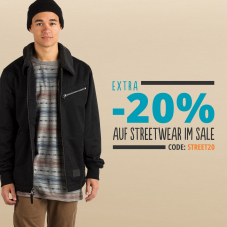 20% zusätzlicher Rabatt im Streetwear SALE bei Blue Tomato