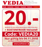 20.- ab CHF 100.- Bestellung & Gratislieferung bei Vedia