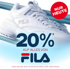 20% Rabatt auf alles von Fila bei Dosenbach