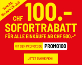 Conforama: 100.- Rabatt ab MBW 500.- (ohne Technik und weitere Ausschlüsse)